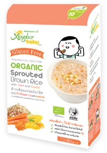 โจ๊กข้าวกล้องงอก ออร์แกนิค สำหรับเด็ก ตรา ซองเดอร์ เบบี้(Xongdur Baby Meal Organic Sprouted Brown Rice)